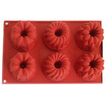 Moule silicone 6 mini kouglofs assortis